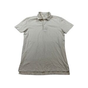 Buck Mason Mens Short Sleeve Cotton Polo Shirt Khaki Tan Size XS